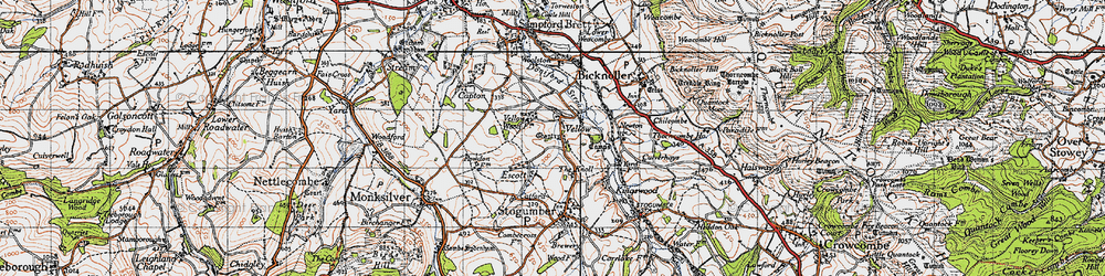 Old map of Vellow in 1946