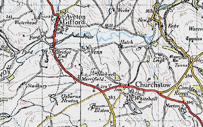 Old map of Venn in 1946