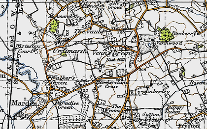 Old map of Venn's Green in 1947