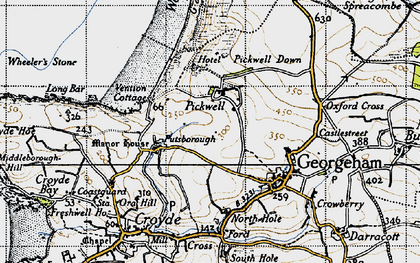 Old map of Vention in 1946