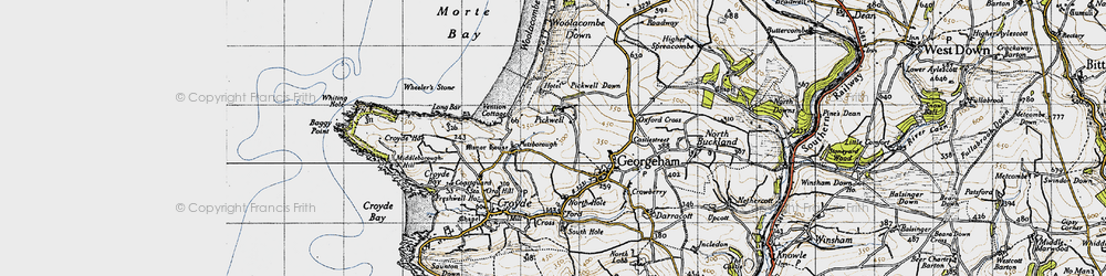 Old map of Vention in 1946