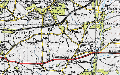 Old map of Langage in 1946
