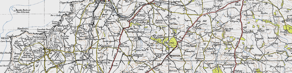 Old map of Ventongimps in 1946