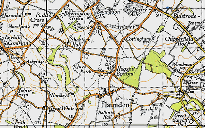 Old map of Venus Hill in 1946