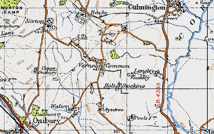 Old map of Vernolds Common in 1947