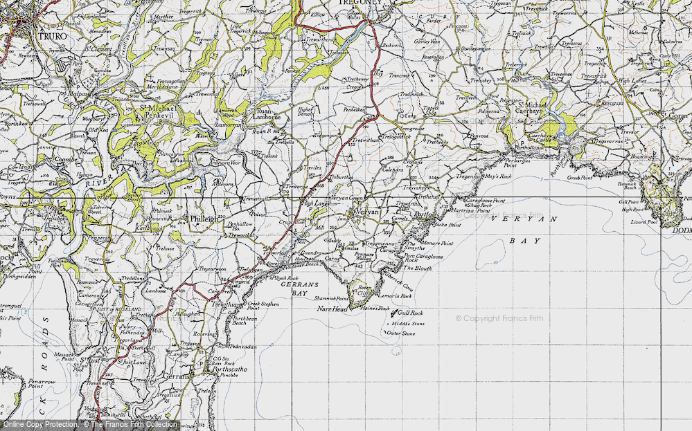 Old Map of Veryan, 1946 in 1946