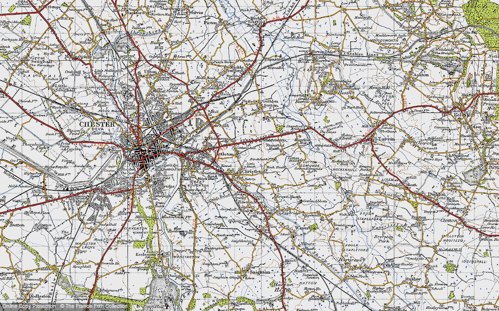 Old Map of Vicarscross, 1947 in 1947