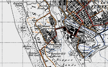 Old map of Vickerstown in 1947
