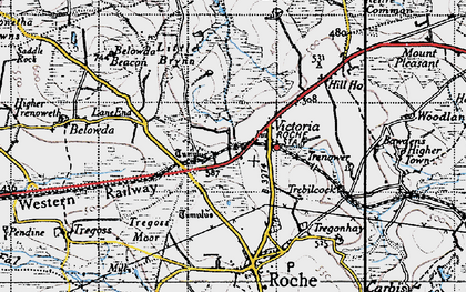 Old map of Lane End in 1946