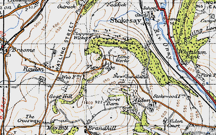 Old map of View Edge in 1947