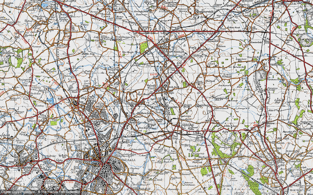 Old Map of Vigo, 1946 in 1946