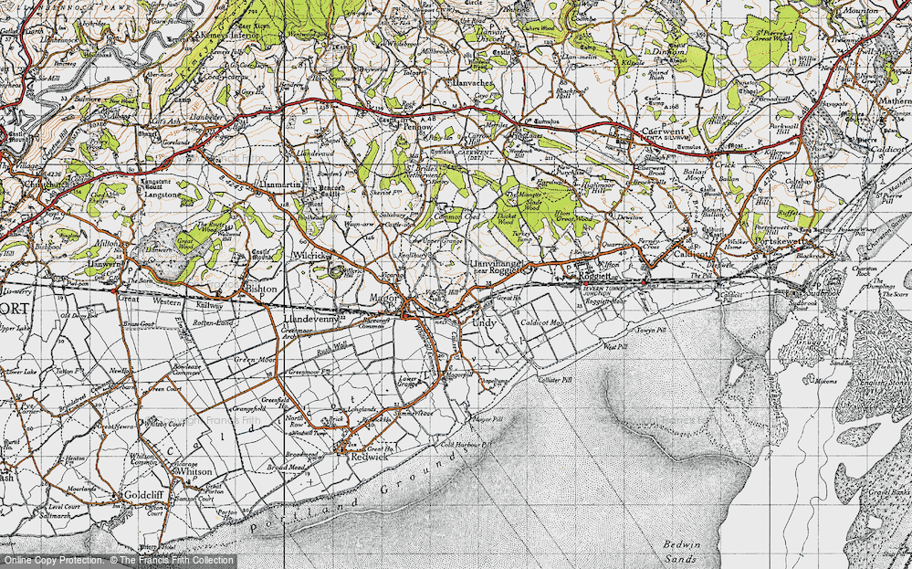Old Map of Vinegar Hill, 1946 in 1946