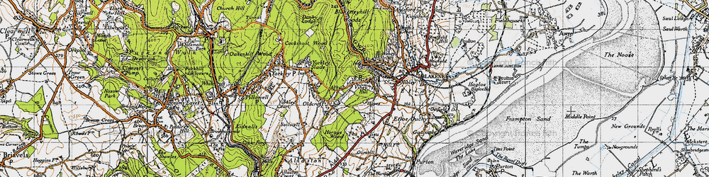 Old map of Viney Hill in 1946