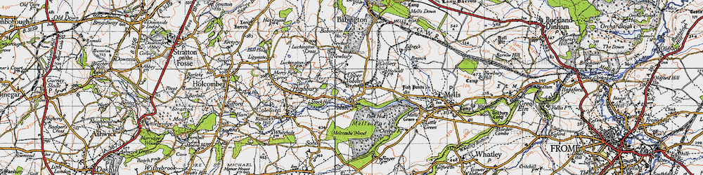 Old map of Vobster in 1946