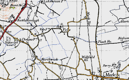 Old map of Vole in 1946