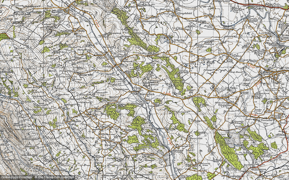 Old Map of Vowchurch, 1947 in 1947