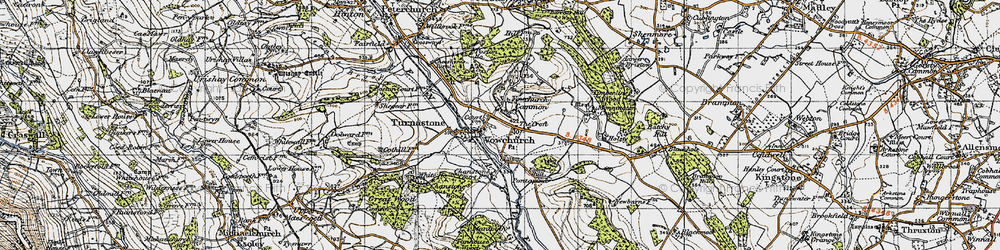Old map of Vowchurch in 1947