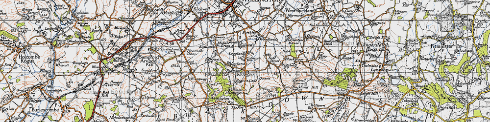 Old map of Voxmoor in 1946