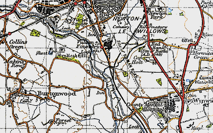 Old map of Vulcan Village in 1947