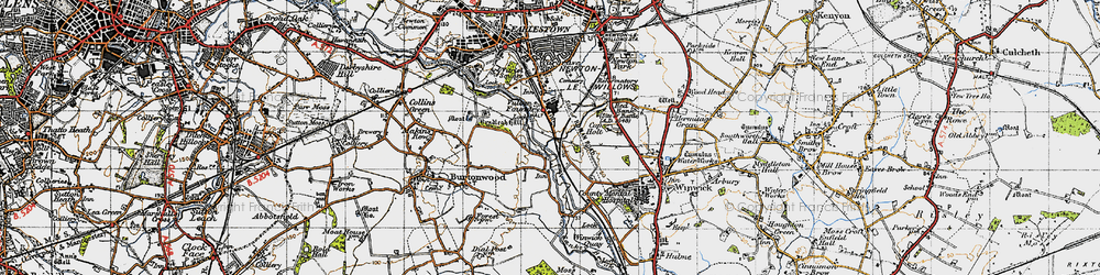 Old map of Bradlegh Old Hall in 1947