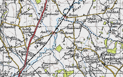 Old map of Wadbrook in 1945