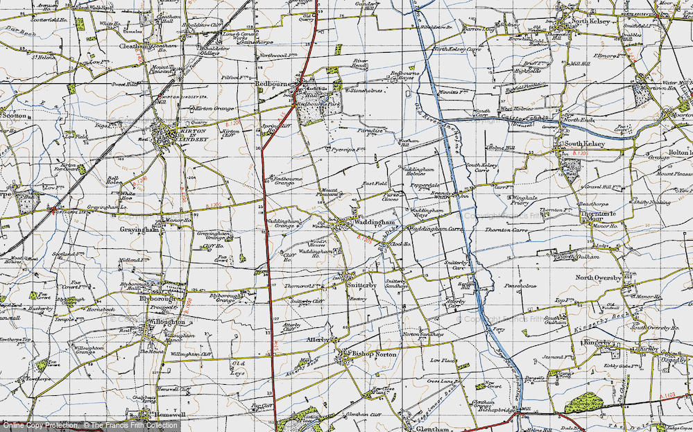 Old Map of Waddingham, 1947 in 1947