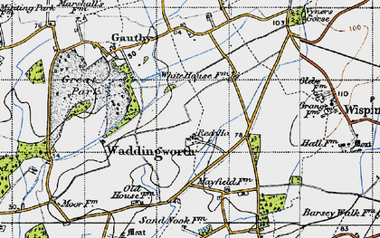 Old map of Waddingworth in 1946