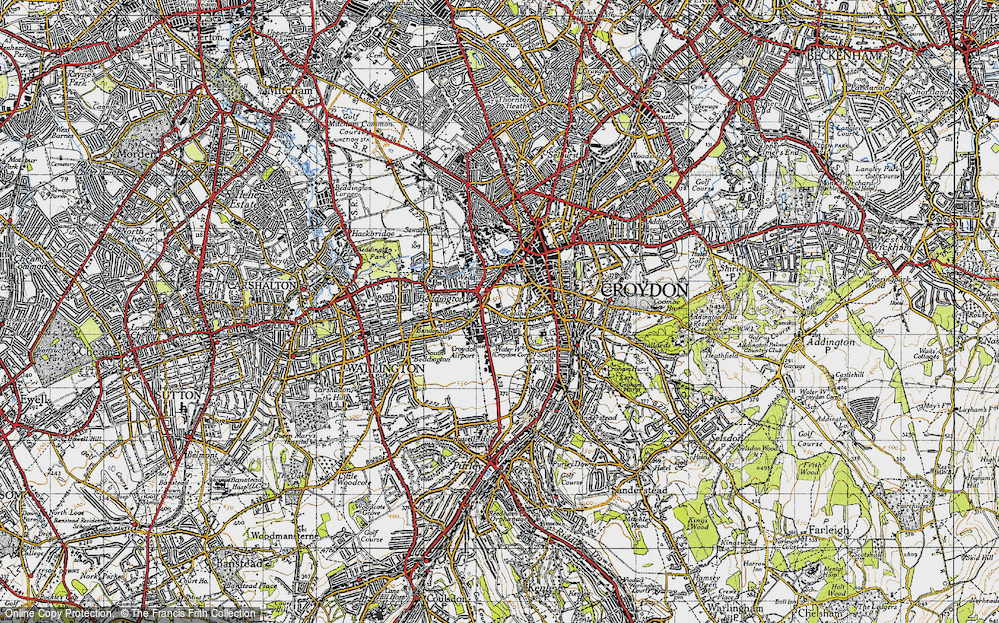 Historic Ordnance Survey Map Of Waddon 1946 Francis Frith