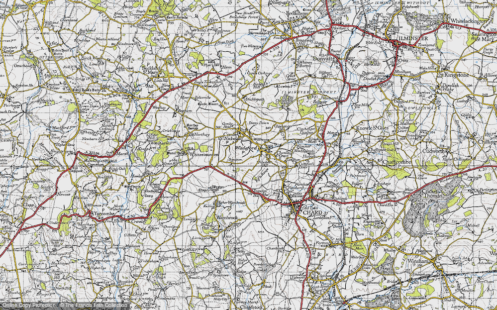 Old Map of Wadeford, 1945 in 1945