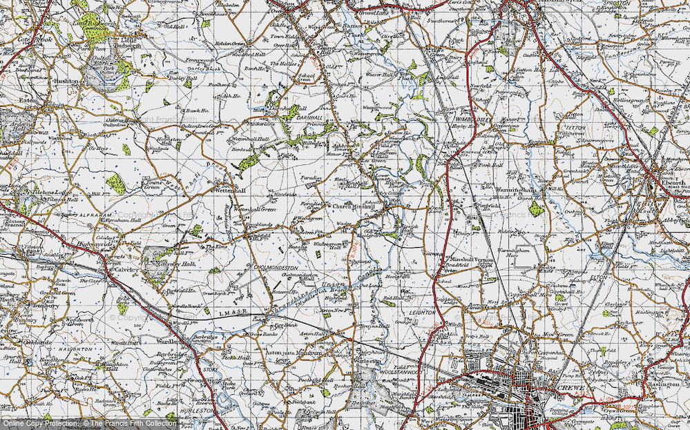 Old Map of Wades Green, 1947 in 1947