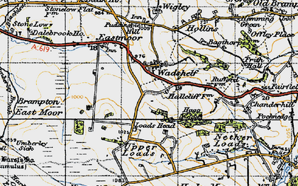 Old map of Brampton East Moor in 1947