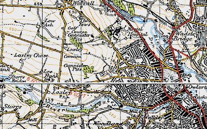 Old map of Wadsley in 1947