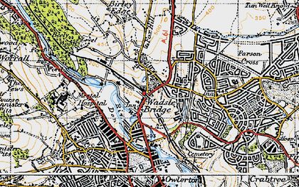 Old map of Wadsley Bridge in 1947