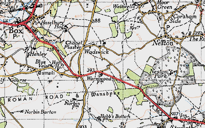 Old map of Wadswick in 1946