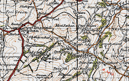 Old map of Waen in 1947