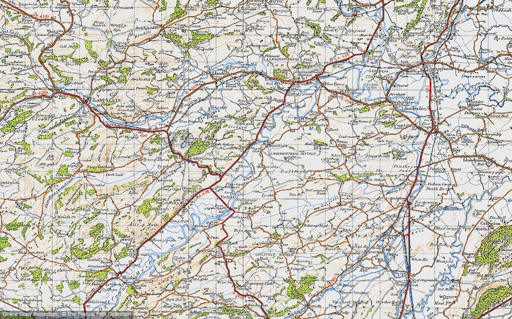 Old Map of Waen-fâch, 1947 in 1947