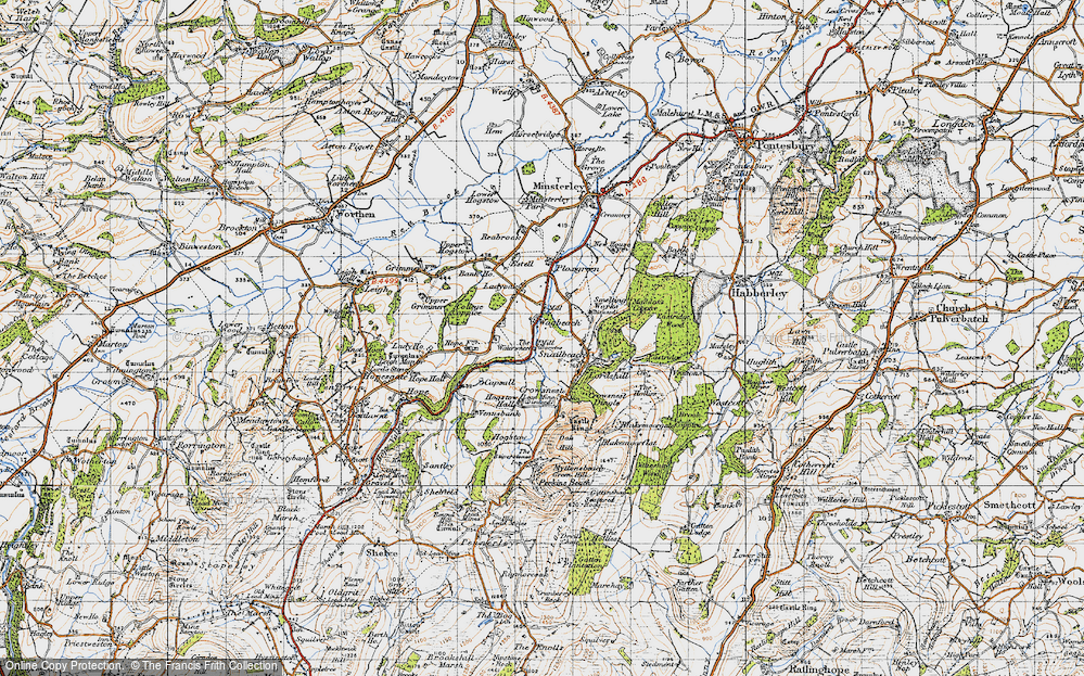 Old Map of Wagbeach, 1947 in 1947