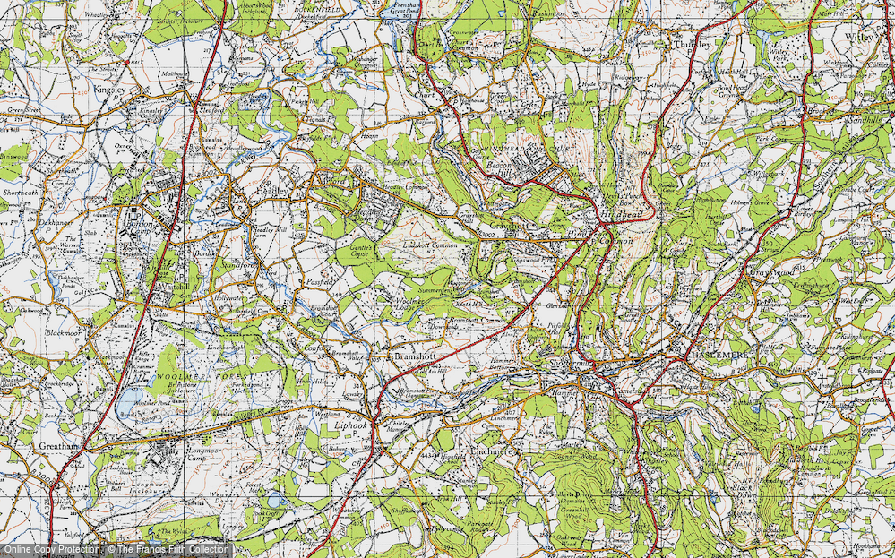 Old Map of Waggoners Wells, 1940 in 1940