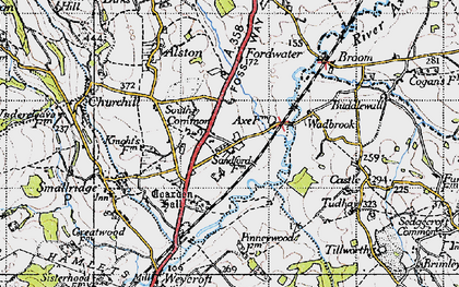 Old map of Waggs Plot in 1945