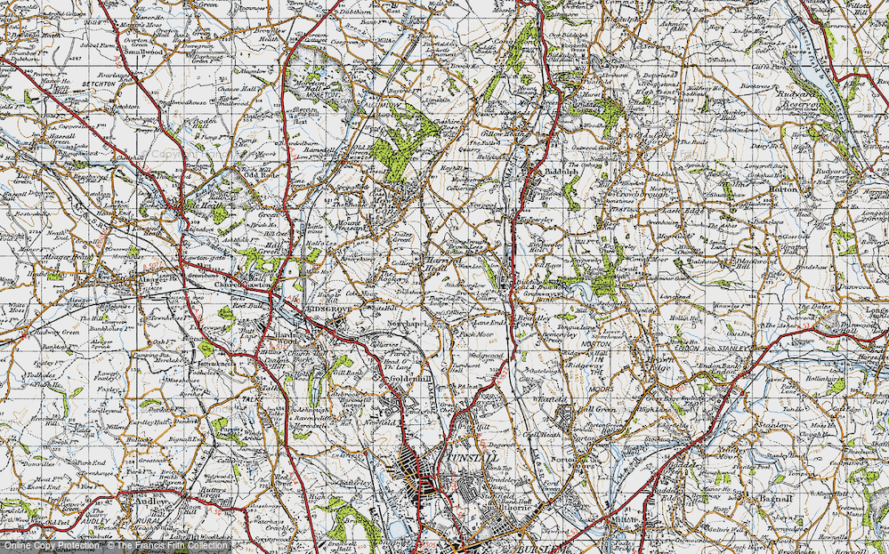 Old Map of Wain Lee, 1947 in 1947