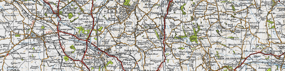 Old map of Wain Lee in 1947
