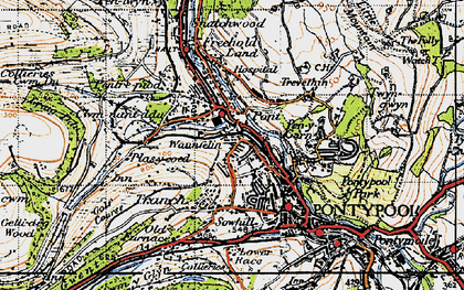 Old map of Wainfelin in 1947