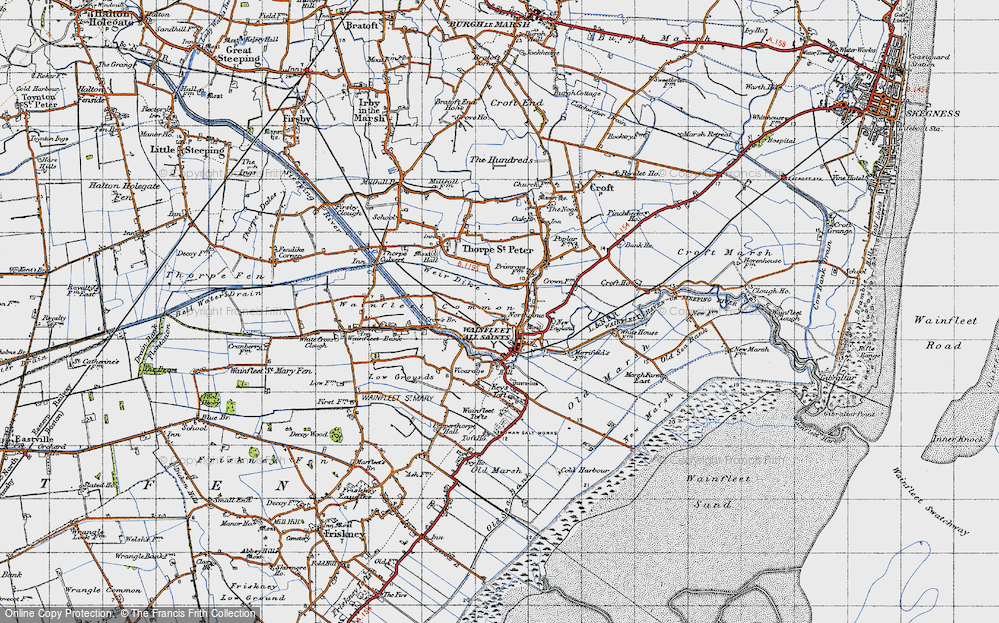Old Map of Wainfleet All Saints, 1946 in 1946