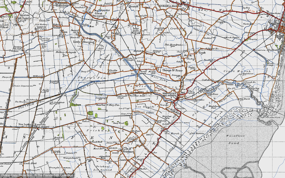 Old Map of Wainfleet Bank, 1946 in 1946