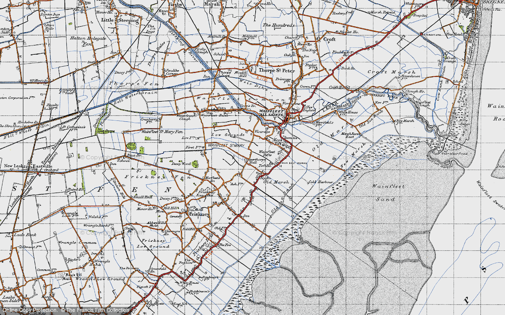 Old Map of Wainfleet Tofts, 1946 in 1946