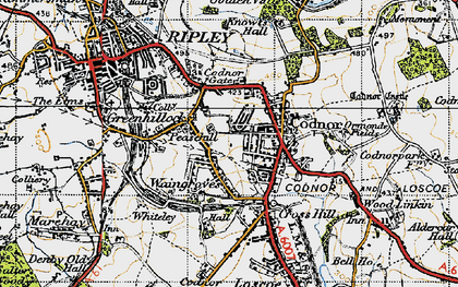 Old map of Waingroves in 1946