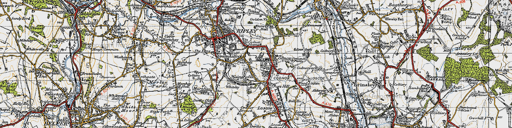 Old map of Waingroves in 1946