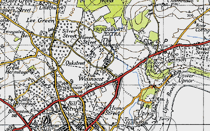 Old map of Wainscott in 1946