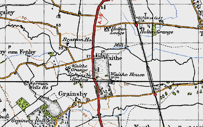 Old map of Waithe in 1946