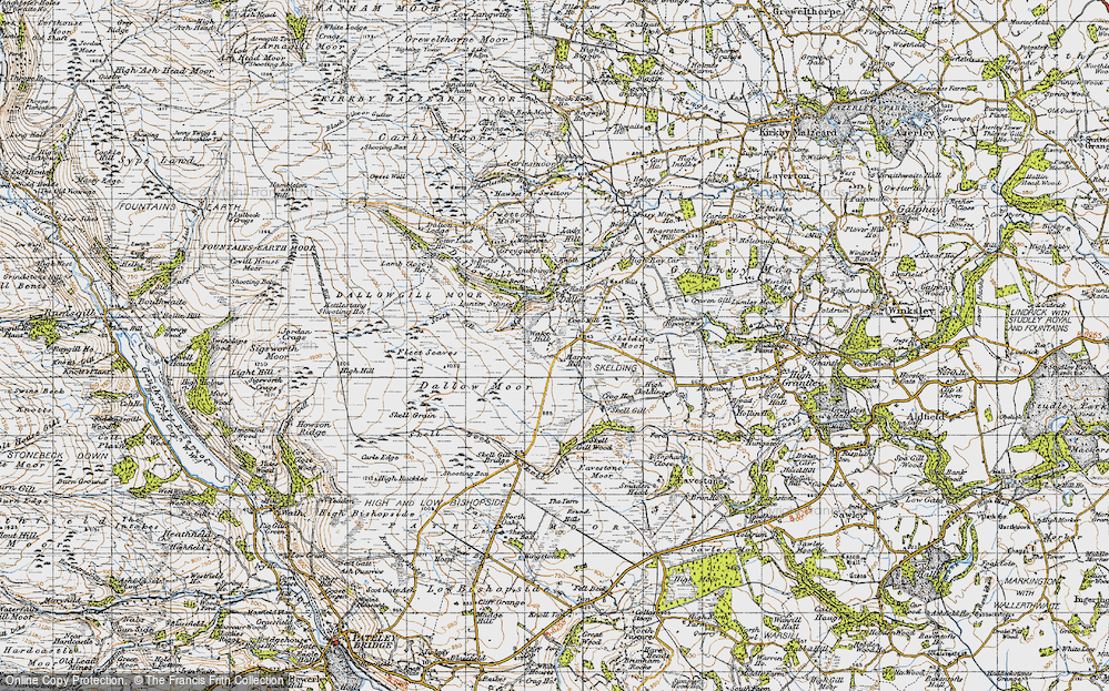 Old Map of Wake Hill, 1947 in 1947